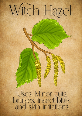 Apothecarys Journal - Witch Hazel Illustration