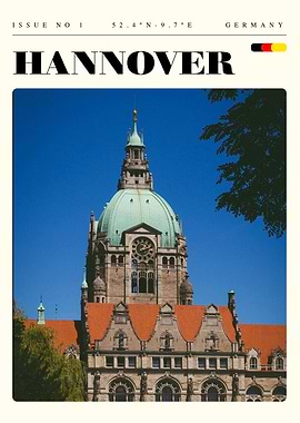 Hannover Germany Travel Art Poster
