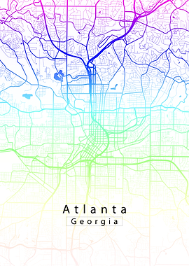 Atlanta Georgia City Map