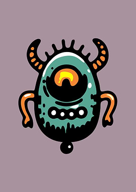 One-Eyed Monster Illustration