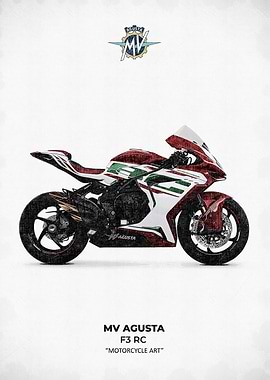 MV Agusta F3 RC Motorcycle Art