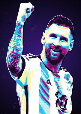 Messi Argentina Jersey Art
