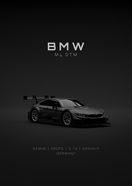 Black BMW M4 DTM 2015 - front Specs