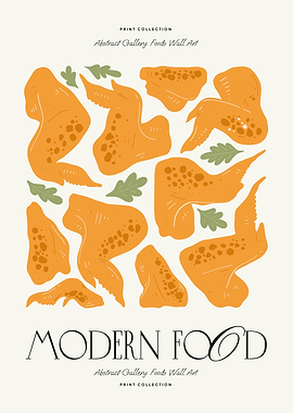 Modern Food Chicken Wings Print