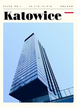 Katowice Poland Travel Art Poster