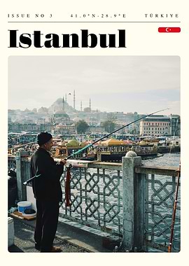 Istanbul Turkey Travel Art Poster