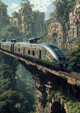Train Through Jungle City