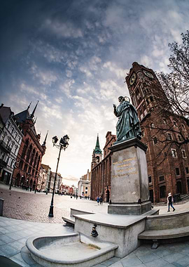 Monument honoring Nicolaus Copernicus in Torun