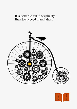 Originality Quote with Bicycle
