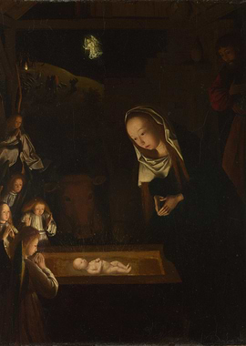 Nativity Scene Painting