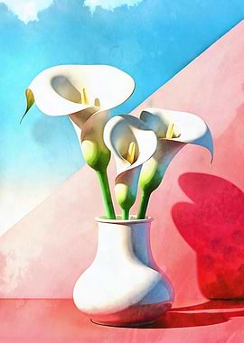 Calla Lilies in Vase