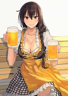 Anime Girl in Dirndl