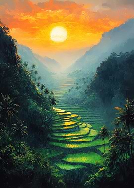 Rice Terraces Sunset
