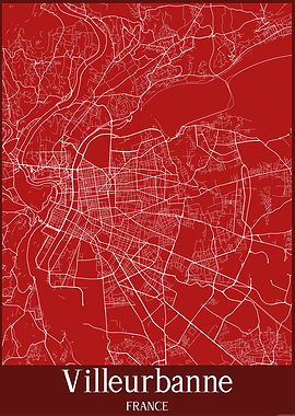 Villeurbanne City Map