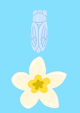Cicada and Flower