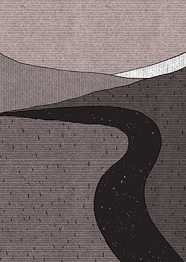 Abstract Landscape with River