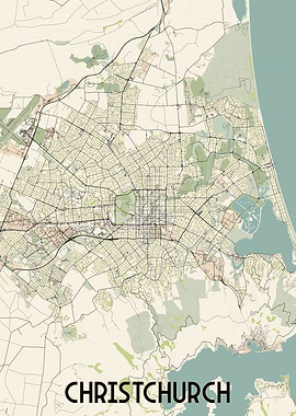 Christchurch City Map