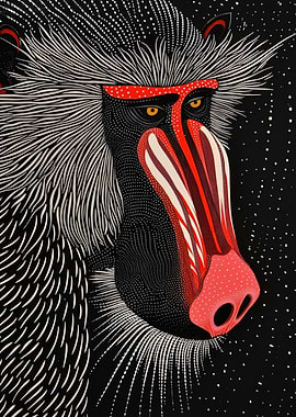 Mandrill Face