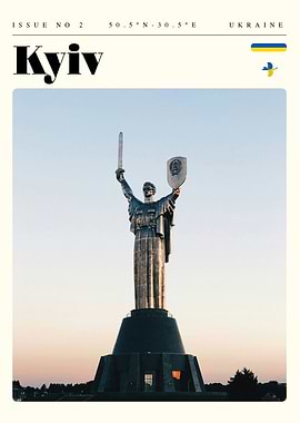 Kyiv Ukraine Travel Art Poster