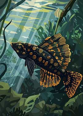 Spotted Fish in Aquatic Habitat