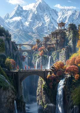 Mountaintop Cityscape