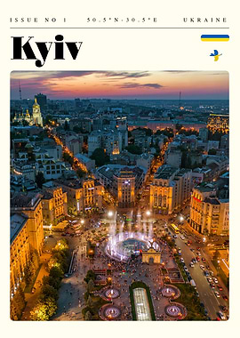 Kyiv Ukraine Travel Art Poster
