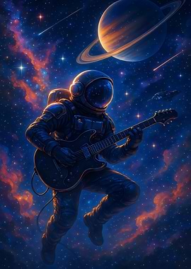 Space astronaut Guitarist