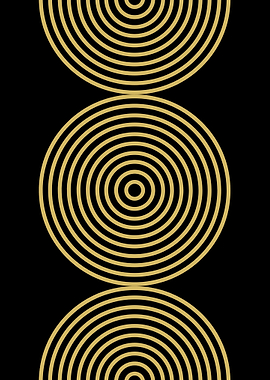 Gold Concentric Circles