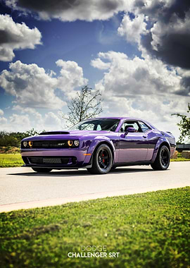 Purple Dodge Challenger SRT