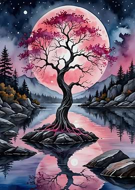 Pink Moon Tree