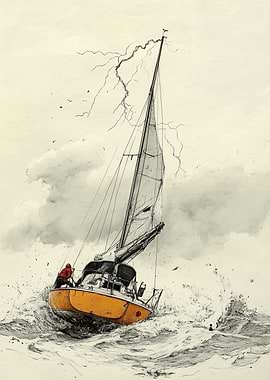 Sailboat in Storm