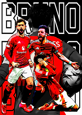Bruno Fernandes Football Art