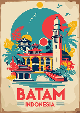 Batam, Indonesia Travel Poster