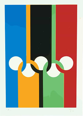 Olympic Rings Abstract Art
