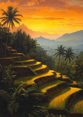 Rice Terraces Sunset