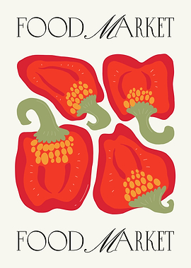 Red Peppers Food Market