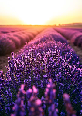 Lavender Field Sunset