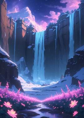 Fantasy Waterfall Landscape