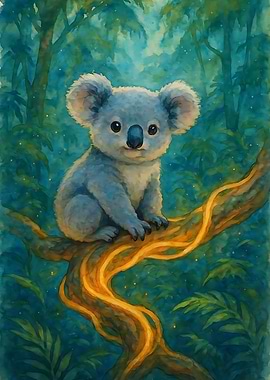 Baby Koala in the Jungle