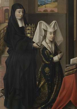 Religious Painting of Two Women