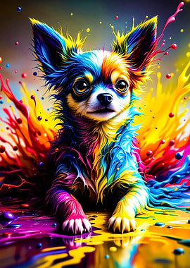 Vibrant Colorful Chihuahua
