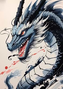 Blue Dragon Illustration