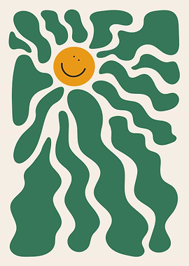 Smiling Sun Abstract Art