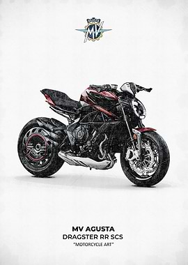MV Agusta Dragster RR SCS Motorcycle Art corner side