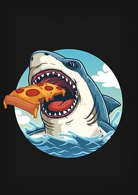 Shark Eating Pizza