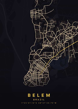 Belem Brazil City Map