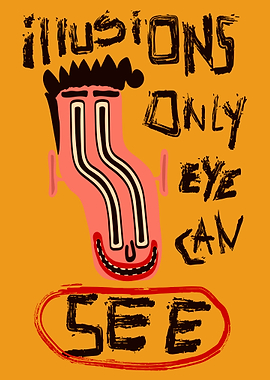 Illusions Only Eye Can See, Retro Wall Art, Illusion art print, Retro Print, Trendy Wall Art, Check Print, Dorm Room Decor, Aesthetic Wall Art