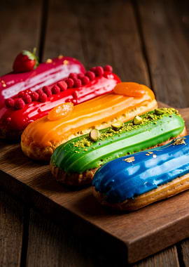 Rainbow Eclairs