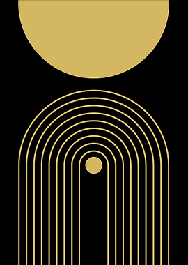 Gold Arch Abstract Art