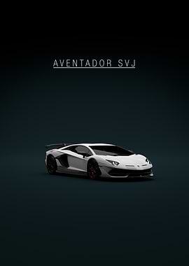 White Lamborghini Aventador SVJ - Front